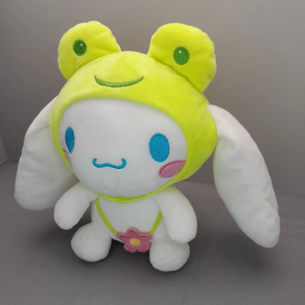 Sanrio Cinnamoroll Plush Frog Hood Green White Stuffed Animal Toy 9 inch